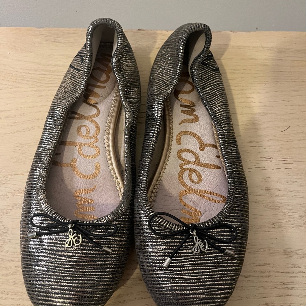 Sam Edelman Metallic Striped Women's Flats - Picture 2 of 8